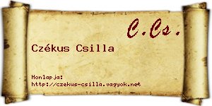 Czékus Csilla névjegykártya