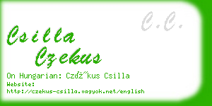 csilla czekus business card